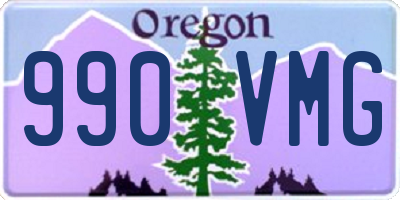 OR license plate 990VMG