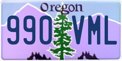 OR license plate 990VML