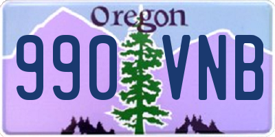 OR license plate 990VNB