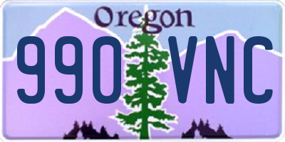 OR license plate 990VNC