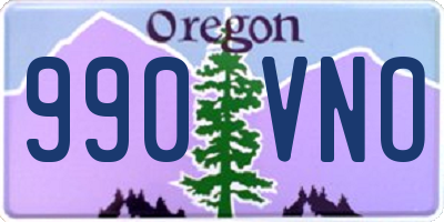 OR license plate 990VNO