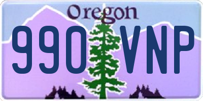 OR license plate 990VNP