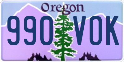 OR license plate 990VOK