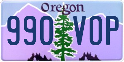 OR license plate 990VOP