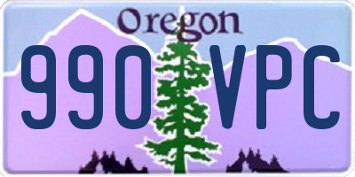OR license plate 990VPC