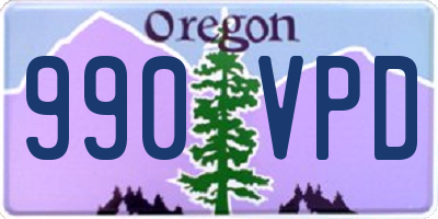 OR license plate 990VPD