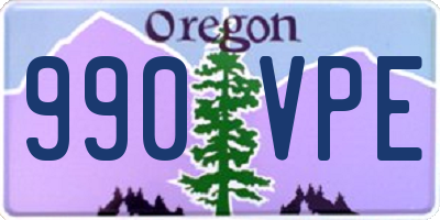 OR license plate 990VPE