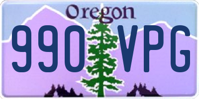 OR license plate 990VPG