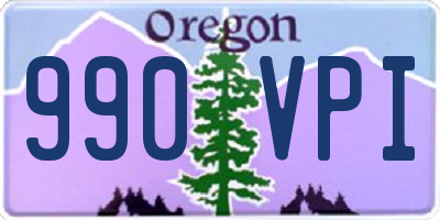 OR license plate 990VPI