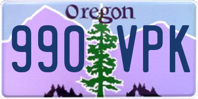 OR license plate 990VPK