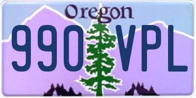 OR license plate 990VPL