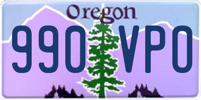 OR license plate 990VPO