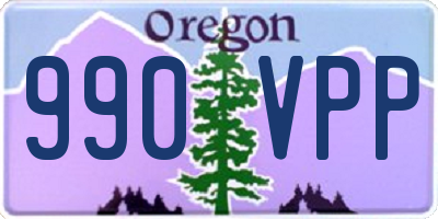 OR license plate 990VPP