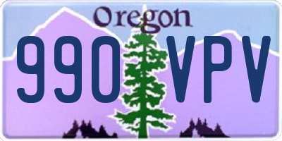 OR license plate 990VPV