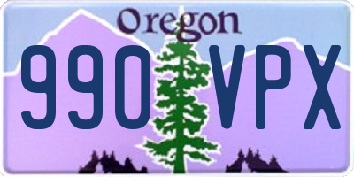 OR license plate 990VPX