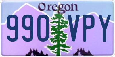 OR license plate 990VPY