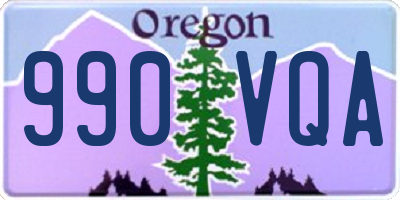 OR license plate 990VQA