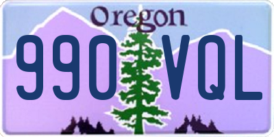 OR license plate 990VQL