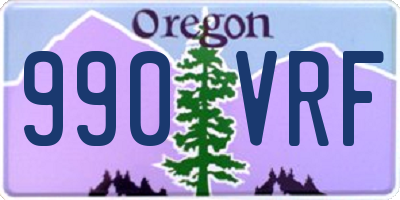 OR license plate 990VRF