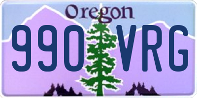 OR license plate 990VRG