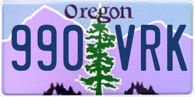 OR license plate 990VRK