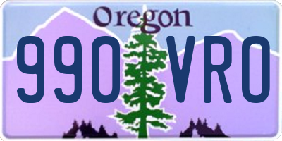 OR license plate 990VRO