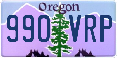 OR license plate 990VRP