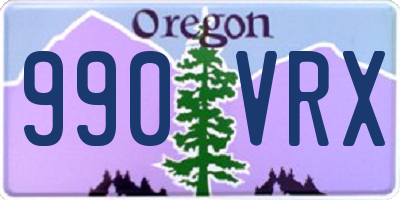 OR license plate 990VRX