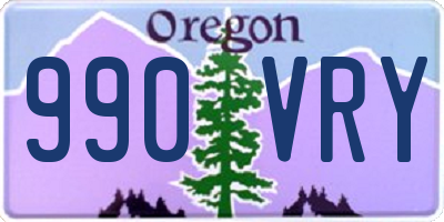 OR license plate 990VRY