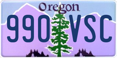 OR license plate 990VSC