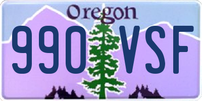 OR license plate 990VSF