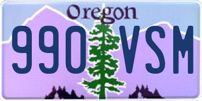 OR license plate 990VSM