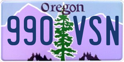 OR license plate 990VSN