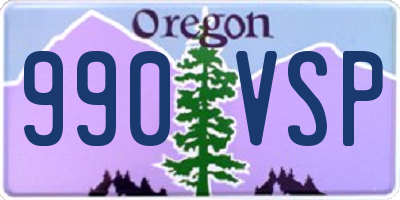 OR license plate 990VSP