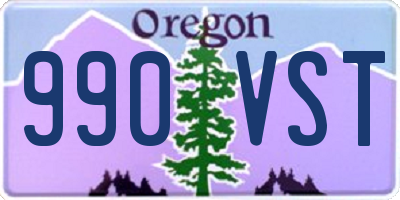 OR license plate 990VST