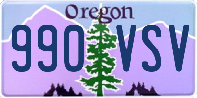 OR license plate 990VSV