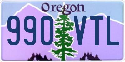 OR license plate 990VTL