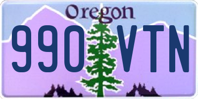 OR license plate 990VTN