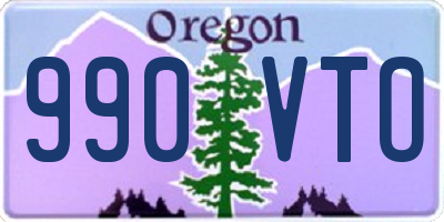 OR license plate 990VTO