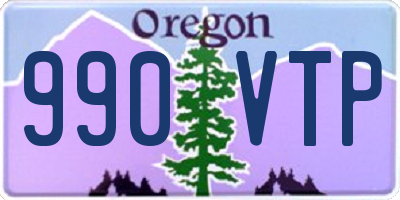 OR license plate 990VTP