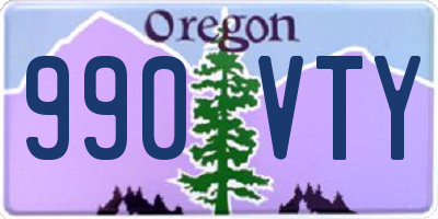 OR license plate 990VTY