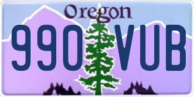 OR license plate 990VUB