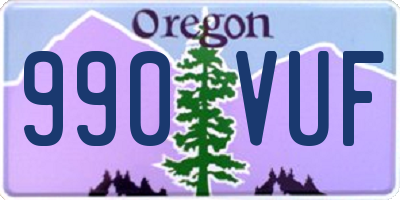 OR license plate 990VUF