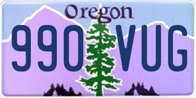 OR license plate 990VUG