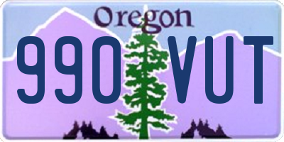 OR license plate 990VUT