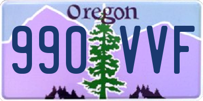 OR license plate 990VVF