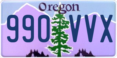 OR license plate 990VVX