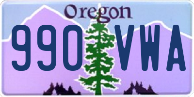 OR license plate 990VWA