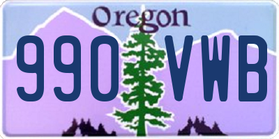 OR license plate 990VWB