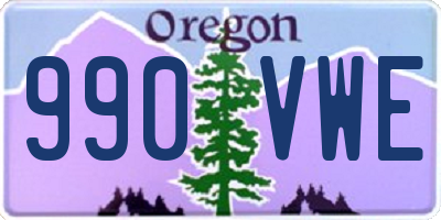 OR license plate 990VWE